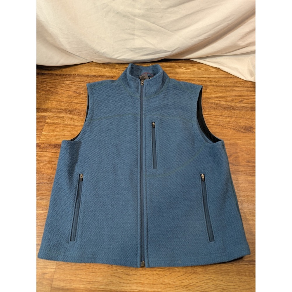 Ibex Women's Small Vest Blue Pockets Merino Wool Blend